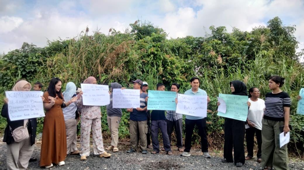 TERKENDALA LAHAN: Bangunan Tempat Pengolahan Sampah Reduce, Reuse, Recycle (TPS 3R) di kawasan Sungai Andai, Banjarmasin Utara, mendapat penolakan dari warga sekitar.