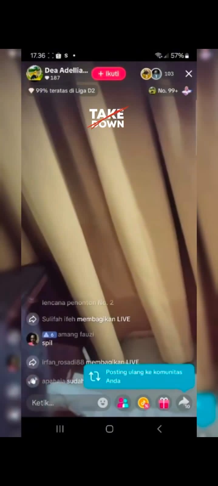 DIDUGA MESUM: Potongan video asusila yang viral di media sosial kini menjadi alat bukti bagi Kepolisian untuk menjerat oknum Kades di Kecamatan Awayan.