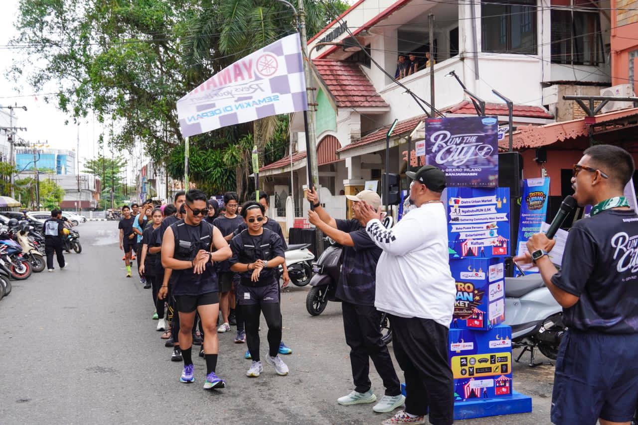 START: Komunitas lari SB Runner megikuti Ngabuburun by Grand Filano yang digelar Yamaha dan PT STSJ, Sabtu (14/3/2026).   