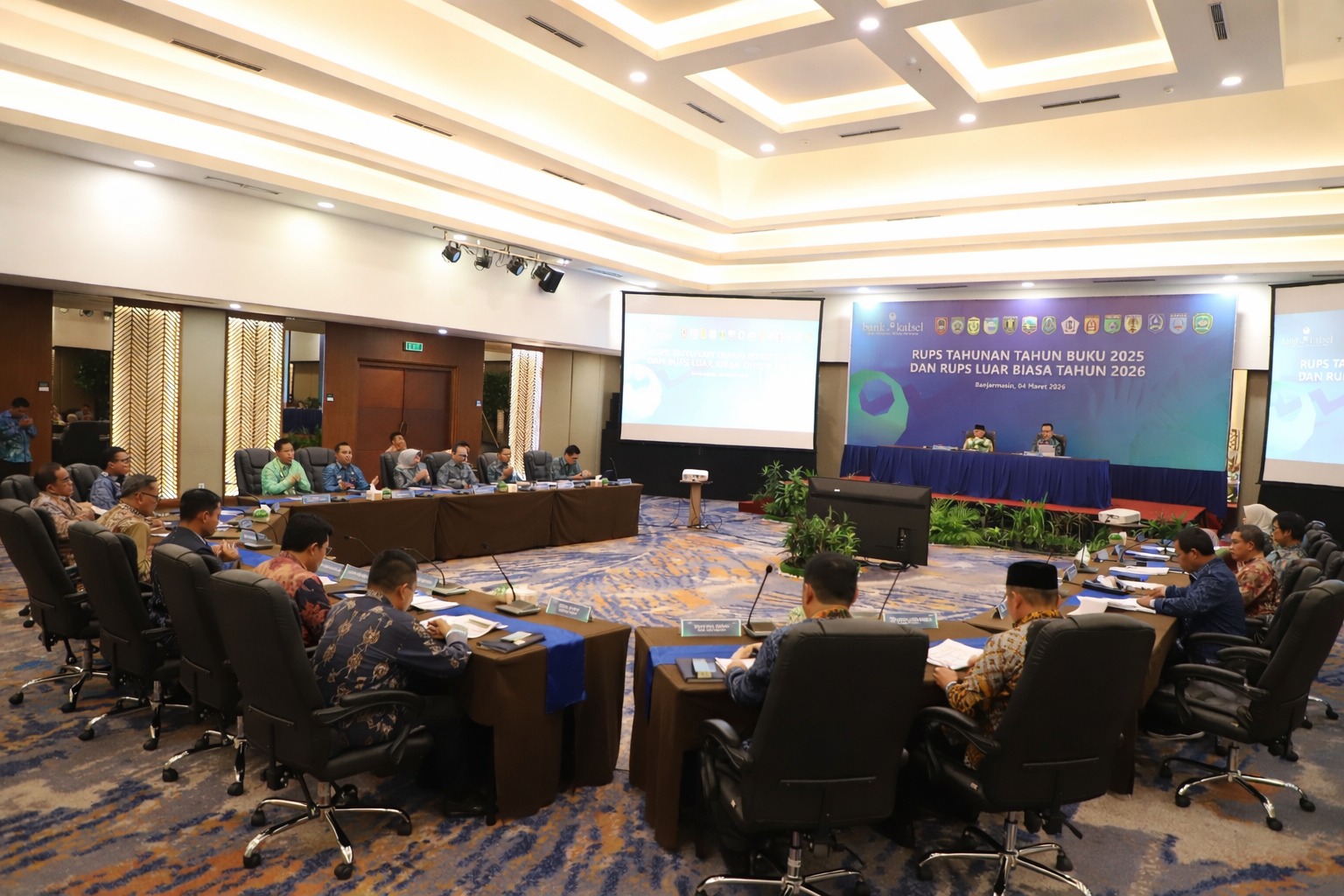 AGENDA TAHUNAN: Suasana RUPS Bank Kalsel tahun buku 2025, Rabu (4/3/2026) di Rattan Inn Banjarmasin.  