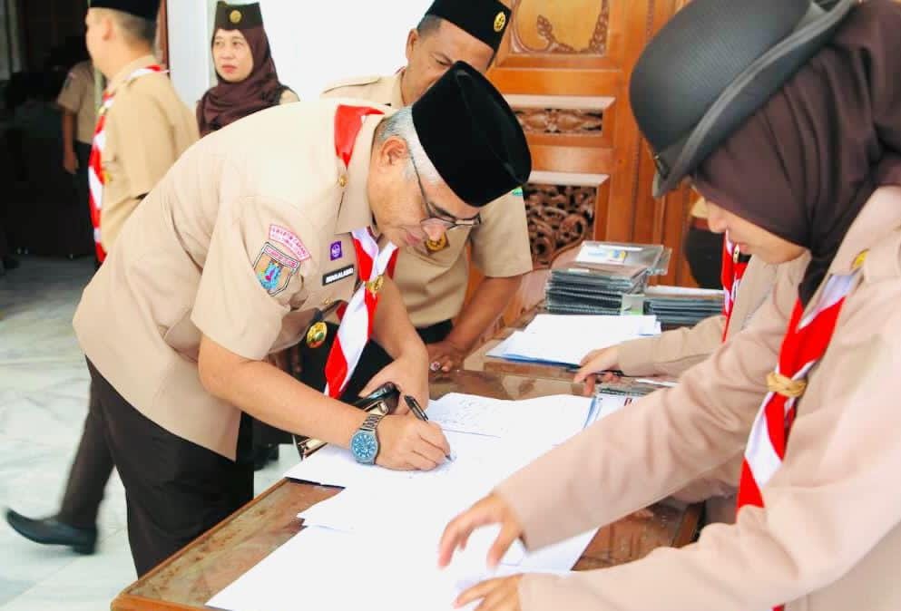 MOMEN: Wabup HSU, Hero Setiawan hadiri Rakerda dan buka puasa bersama Kwarda Gerakan Pramuka Kalsel di Kota Banjarmasin, Minggu (15/3/2026). 