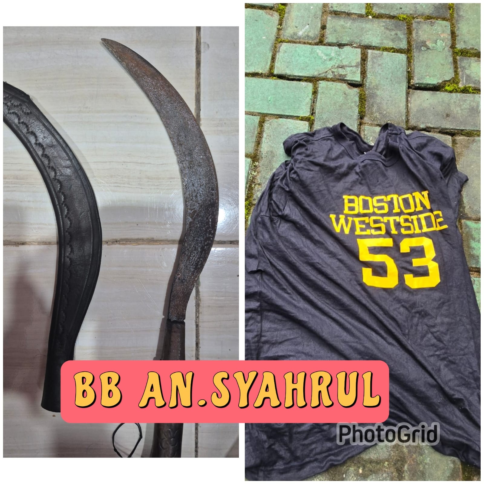 Barang bukti.