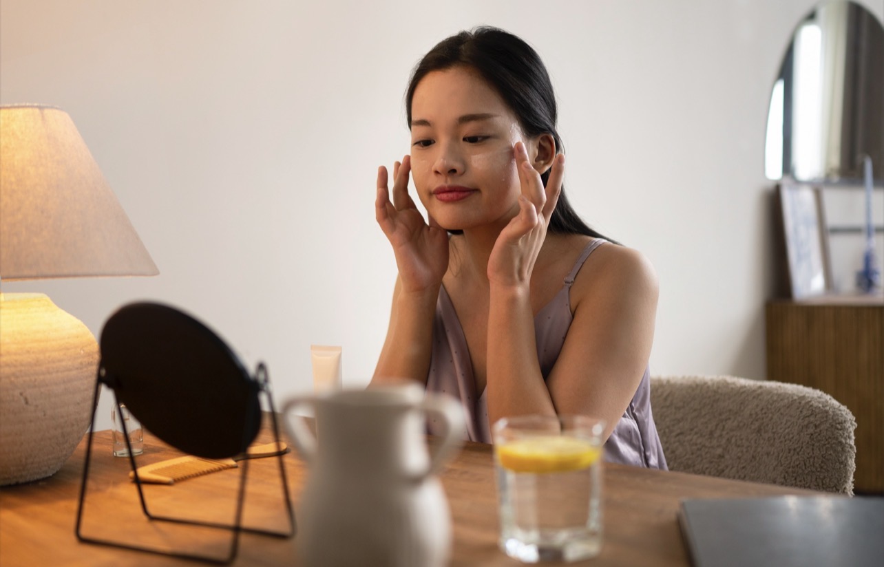 AMAN: Wajah cantik berseri saat masa pemulihan dengan konsisten memakai skincare yang aman. (Foto: Freepik)