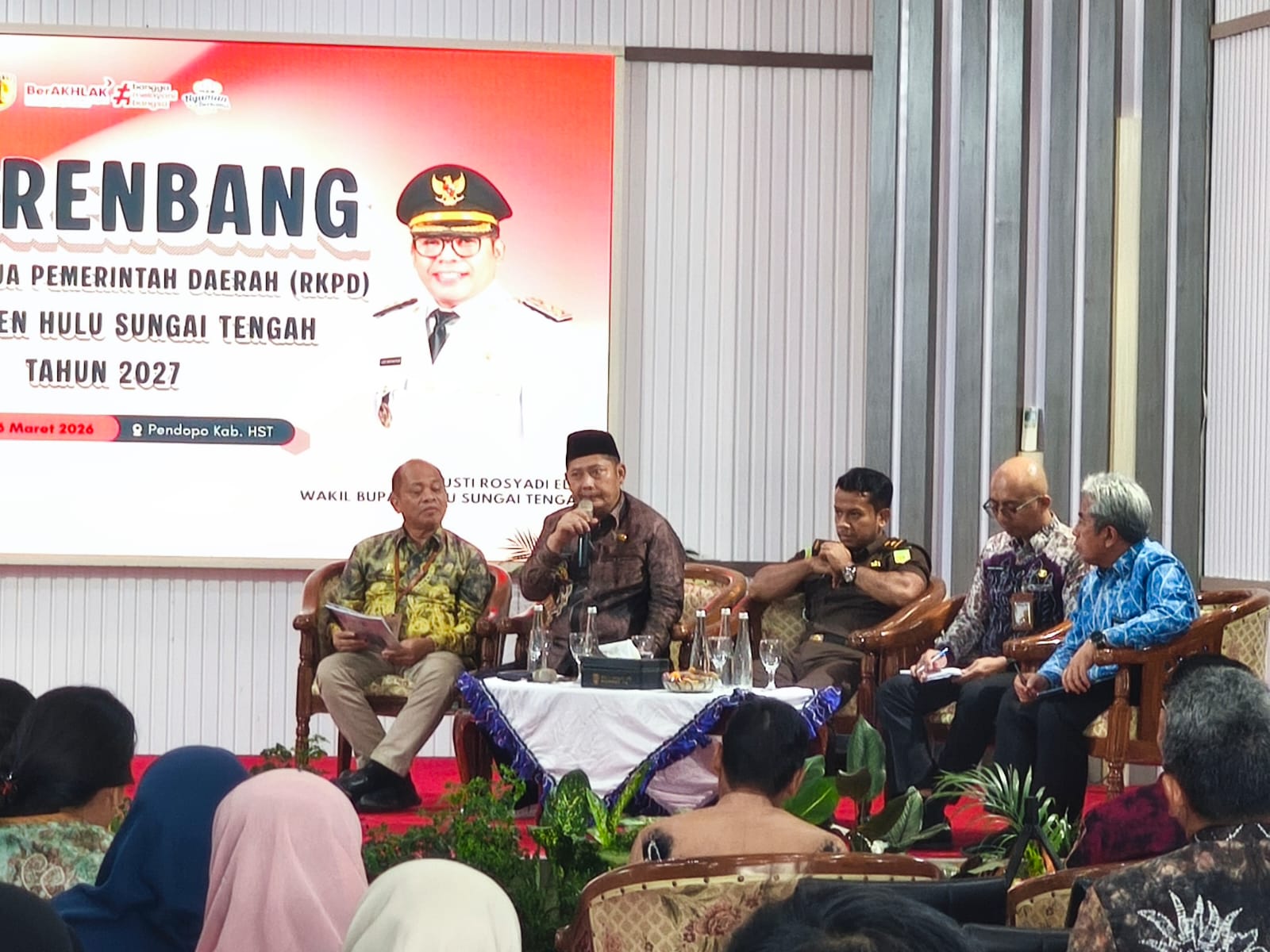 PEMBANGUNAN:Bupati HST, Samsul Rizal hadiri Musrenbang RKPD 2027 di Pendopo kabupaten HST, Kamis (26/3/2026).Foto:Jamaluddin/Radar Banjarmasin