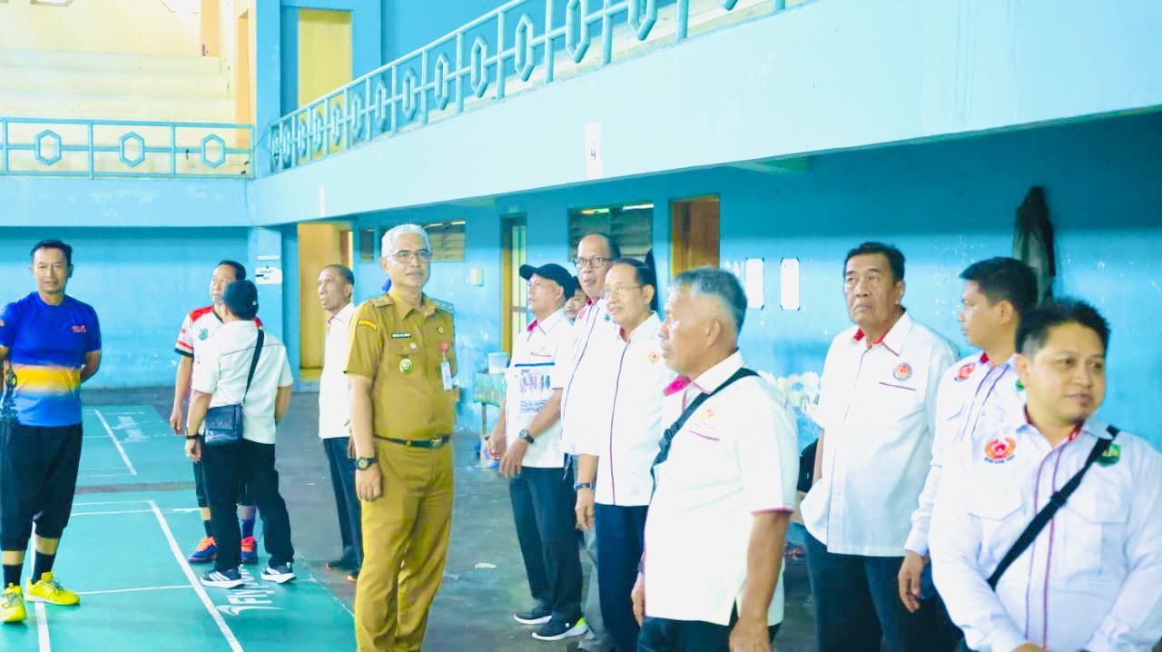 CEK KELAYAKAN:Tim verifikasi Porprov XIII 2029 dari KONI Kalsel memantau venue olahraga di Kabupaten HSU, Senin (30/3/2026).