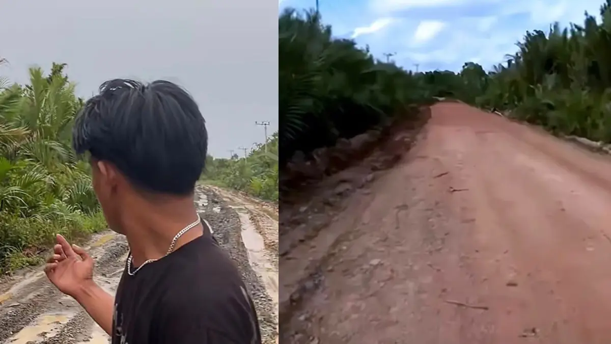 DITANGGAPI: Dua foto kondisi sebelum diperbaiki dan setelah ditanggapi Pemkab Kotabaru.&nbsp;