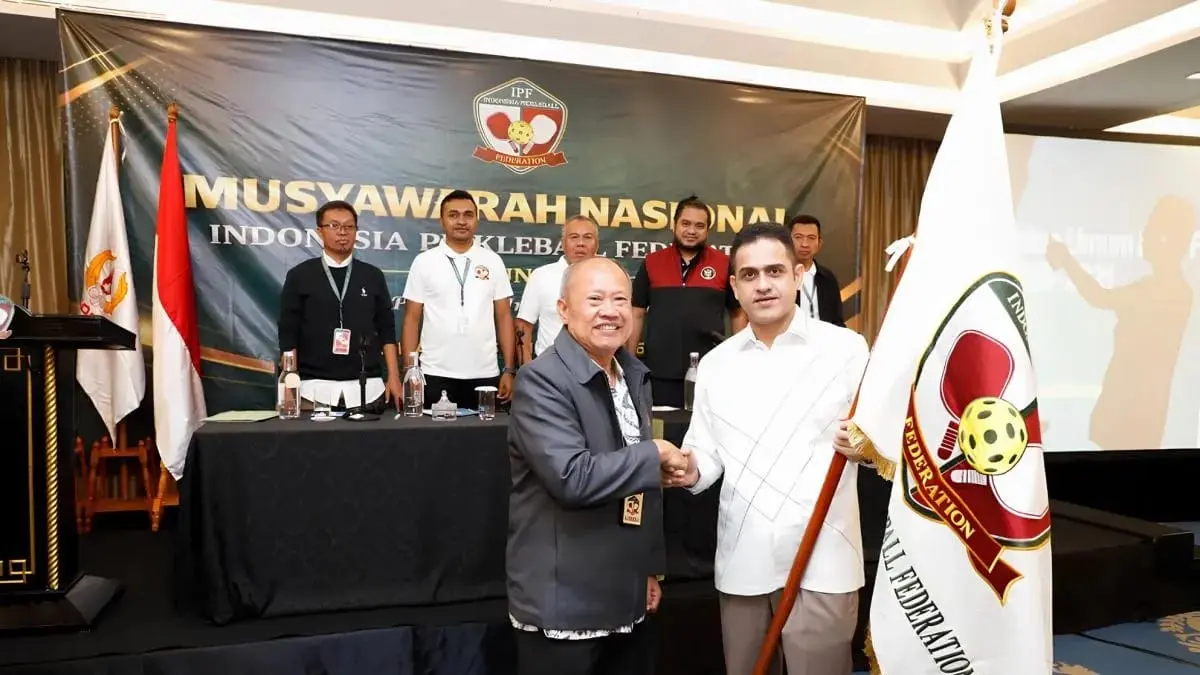 Muhammad Nazaruddin resmi ditetapkan sebagai Ketua Umum Indonesia Pickleball Federation periode 2026—2031 secara aklamasi dalam Musyawarah Nasional IPF di ARTOTEL Gelora Senayan, Jakarta, Selasa (31/3/2026). (dok IPF)