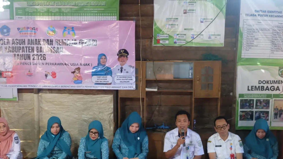 TEKAN STUNTING:Sosialisasi pencegahan perkawinan usia anak yang digelar di LKSA Al Hijrah, Desa Telaga Purun, Kabupaten Balangan beberapa waktu lalu.(Foto:M Dirga/Radar Banjarmasin)