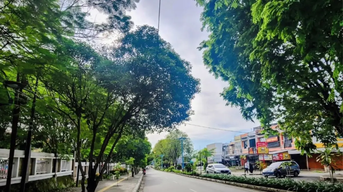 LOKASI CFD: Ruas jalan Panglima Batur yang jadi lokasi pemindahan car free day (CFD) per 12 April 2026. (Fadlan Zakiri/Radar Banjarmasin)