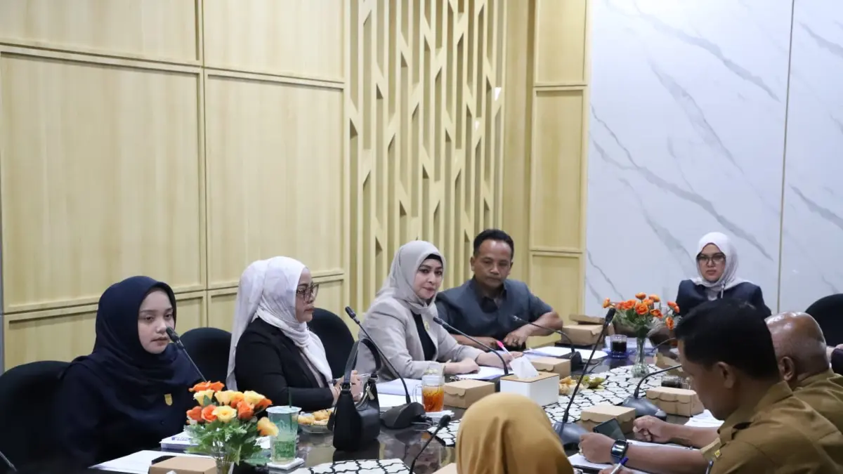 SERIUS : Ketua Bapemperda Tala Mega Purnama saat memimpin rapat Bapemperda bersama instansi terkait pembahasan dana cadangan pilkada Tala. (Foto : Humas DPRD Tala untuk Radar Banjarmasin)