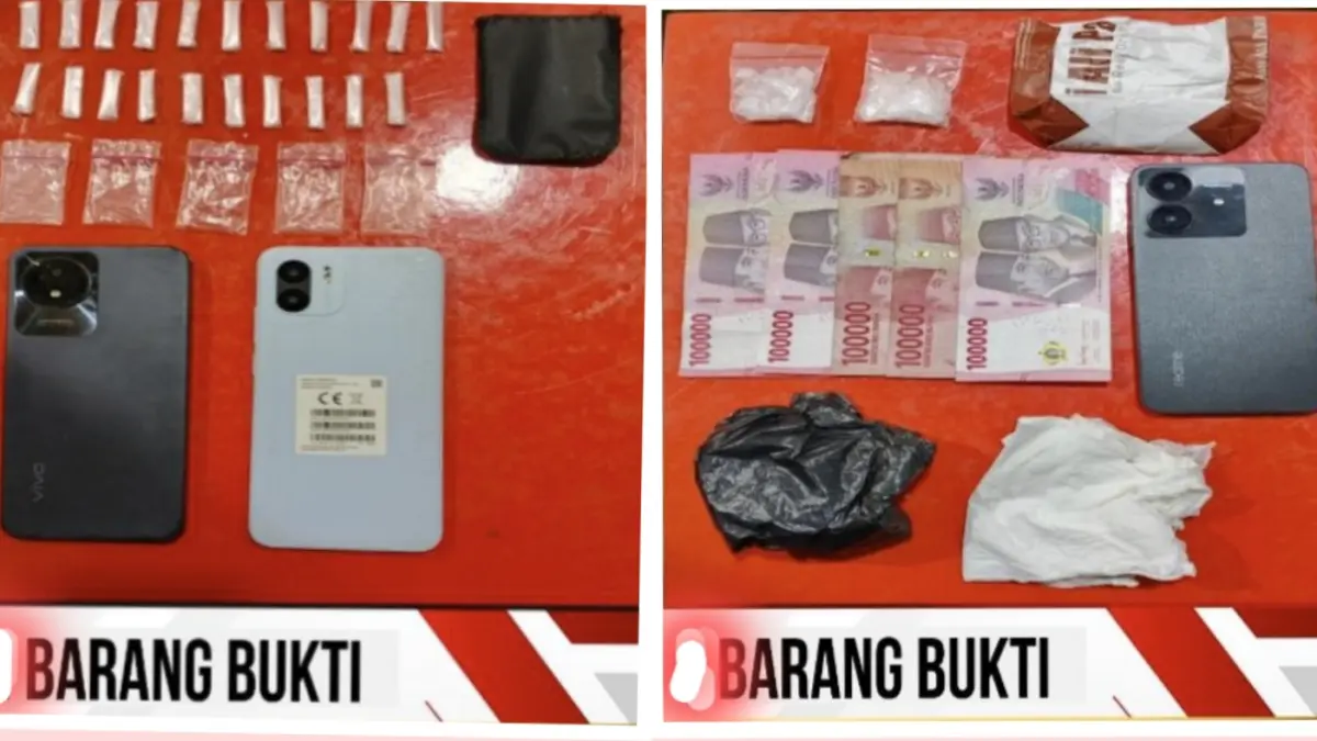 BARBUK: Inilah penampakan barang bukti sabu yang diamankan Satresnarkoba Polres Tala dari tangan RS dan AN. (Foto : Humas Polres Tala untuk Radar Banjarmasin).