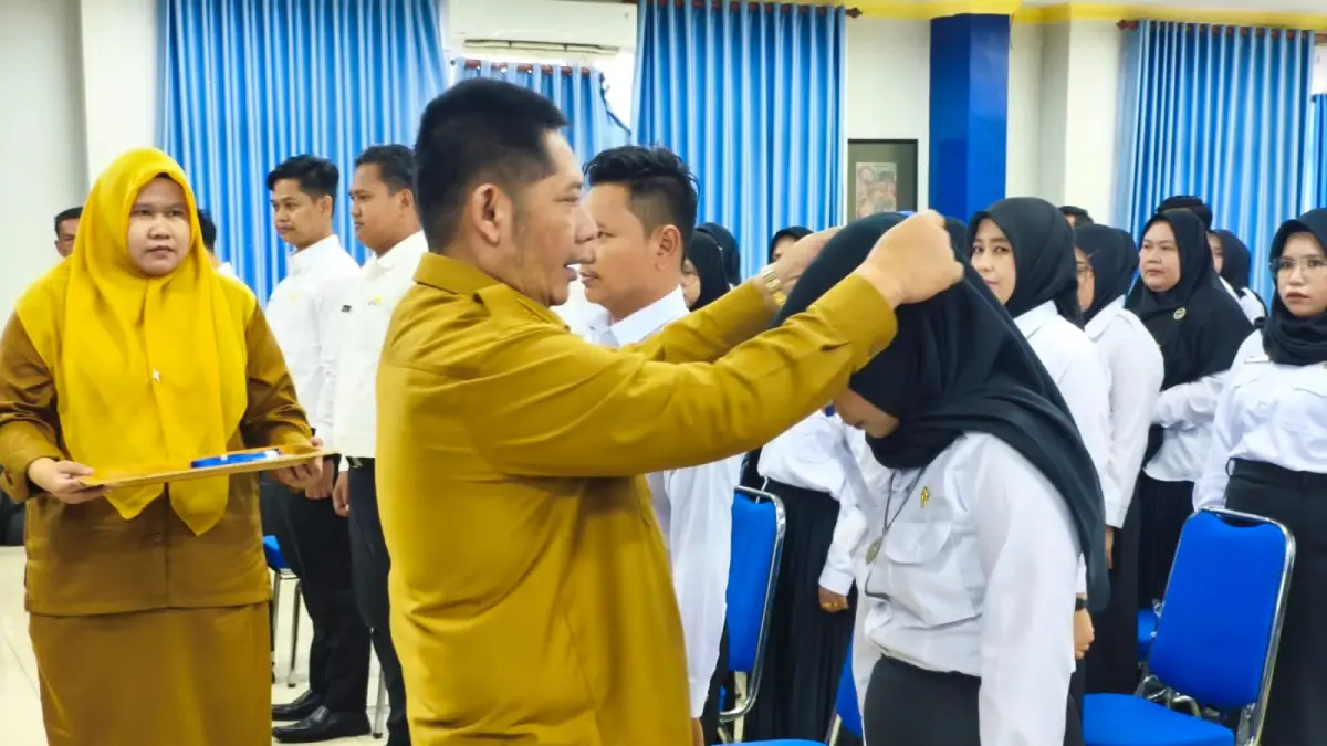 DIBUKA:Bupati HST, Samsul Rizal membuka acara orientasi PPPK secara simbolis, Selasa (14/4/2026).(Foto:Jamaluddin/Radar Banjarmasin)