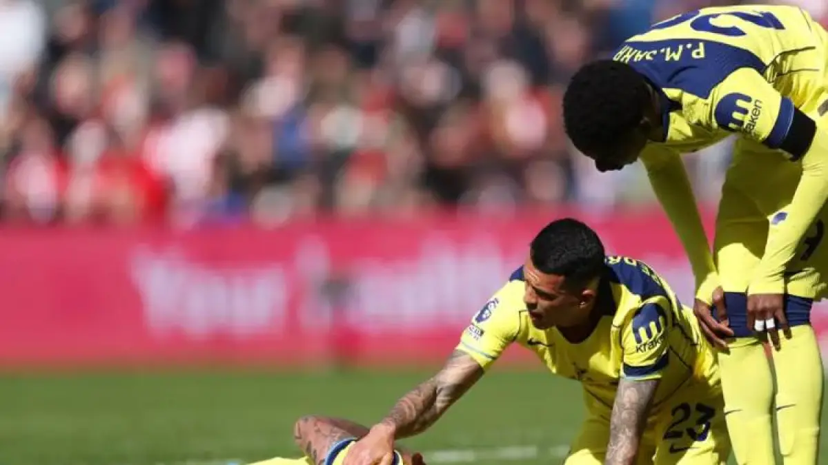 LESU: Tottenham Hotspur kalah 1-0 dari Sunderland di Stadium of Light pada Minggu, 12 April 2026. Kekalahan membuat ancaman degradasi kini makin nyata bagi Spurs.
(AFP)&nbsp;