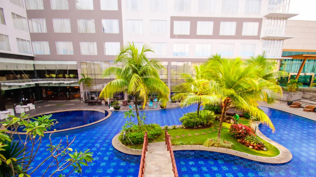 SPECIAL PRICE: Berenang di FUGO Hotel Banjarmasin lebih seru dan hemat.(Foto: FUGO Hotel Banjarmasin)&nbsp;&nbsp;