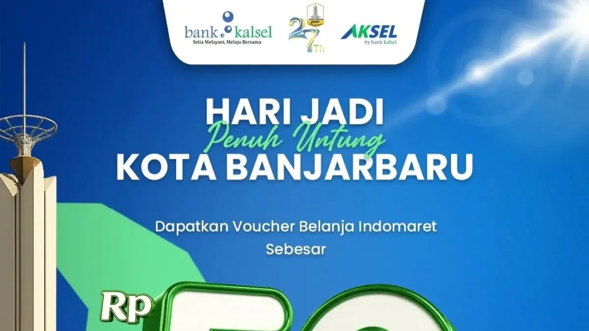 PROMO: Promo spesial Bank Kalsel di Hari Jadi Kota Banjarbaru ke 27.(Foto: Bank Kalsel)&nbsp;