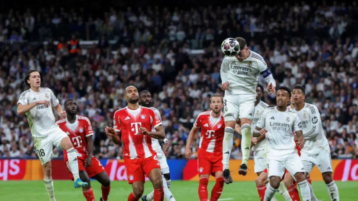 PEREMPATFINAL: Bayern Munchen vs Real Madrid pada laga leg kedua perempat final, Kamis (16/4) dini hari WIB.&nbsp;

(AFP/Pierre-Philippe Marcou)