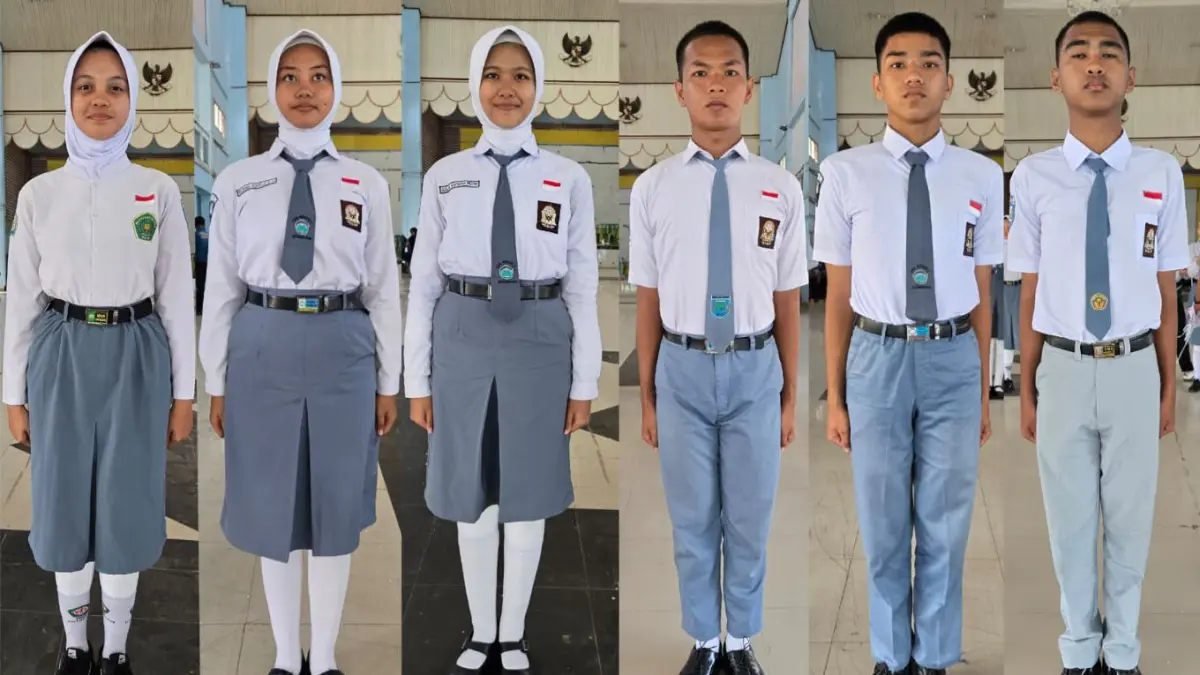 TERBAIK: Enam putra dan putri terbaik Kotabaru yang akan melanjutkan tes Paskibraka Provinsi Kalsel.&nbsp;
Foto: PPI Kotabaru.&nbsp;