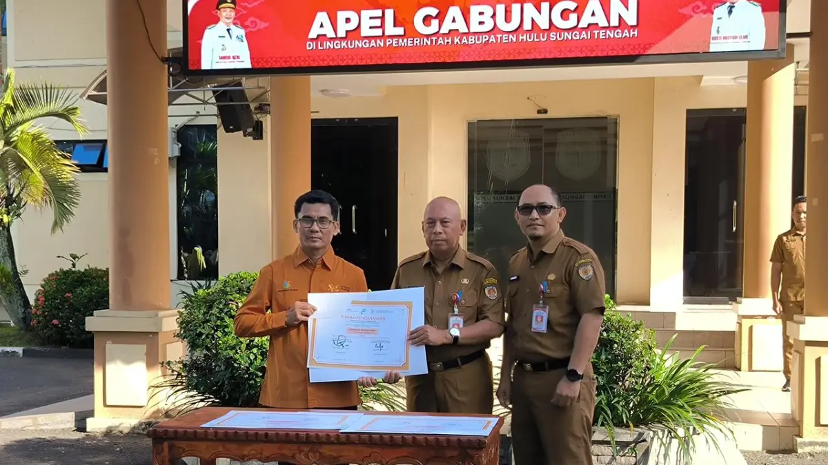 SIMBOLIS:Pemkab HST resmikan sensus ekonomi tahun 2026, Senin (20/4/2026).(Foto:istimewa)