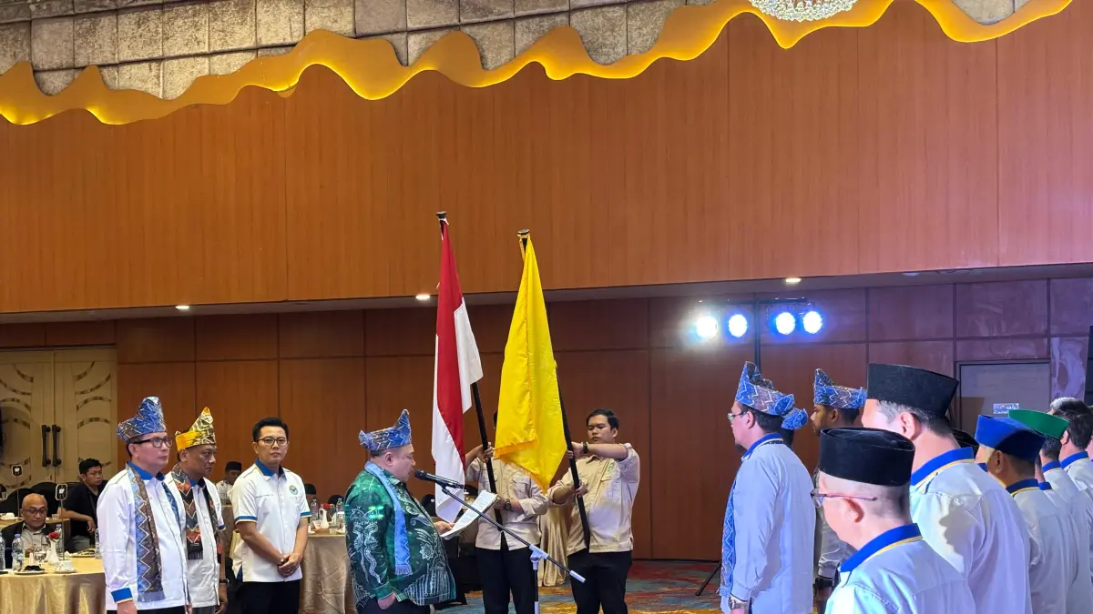 PENGURUS: Pelantikan PC dan PW IKA PMII Kalsel di Banjarmasin. (Zulvan Rahmatan/Radar Banjarmasin)