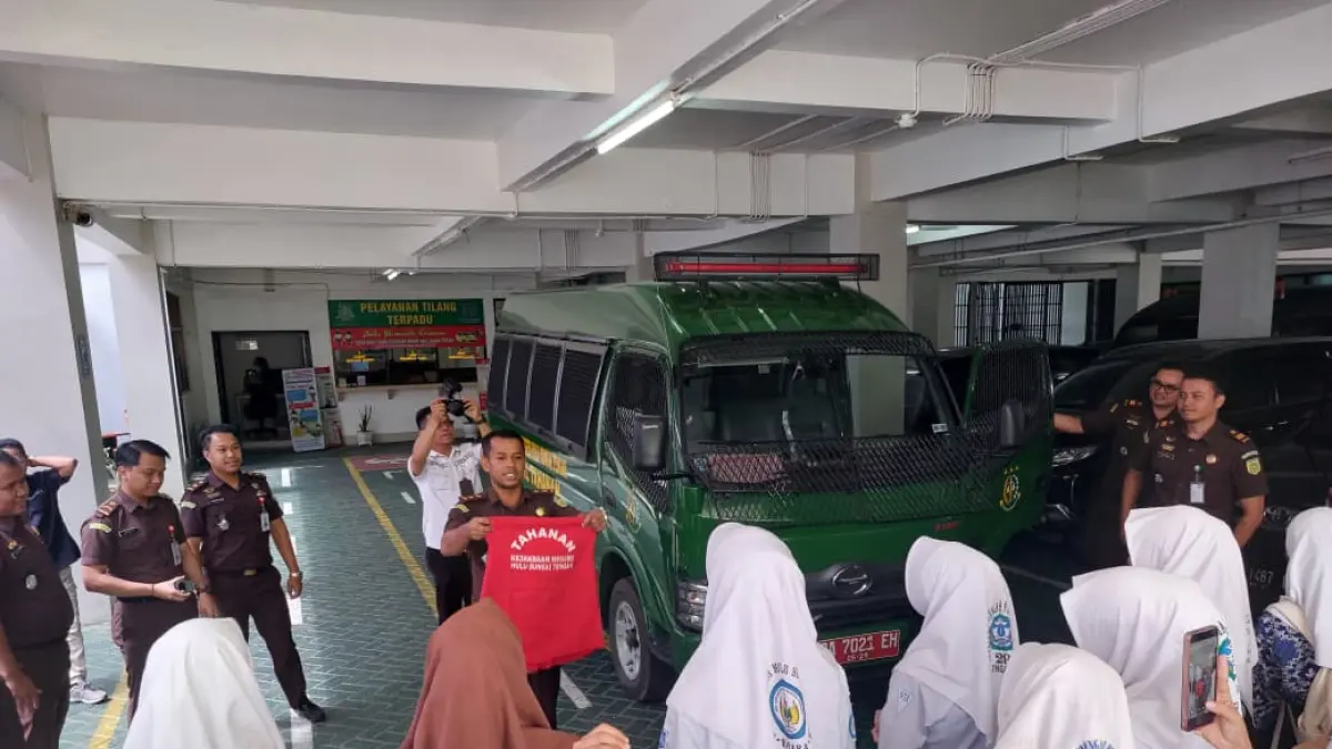BELAJAR: Progam Wisata Hukum oleh Kejari HST beri pemahaman hukum untuk siswa SMP.