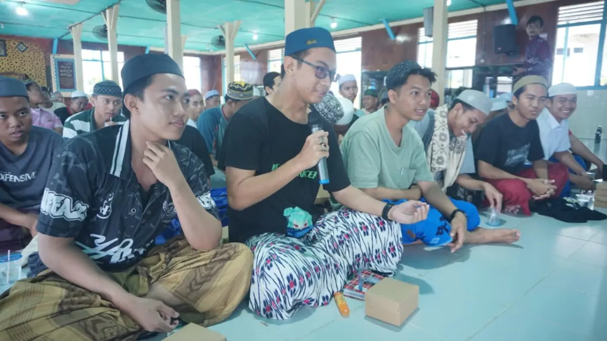 PESERTA: Suasana antusiasme para santri  saat mengikuti kegiatan DMS di Aula ponpes Al Falah Putera Banjarbaru, Selasa (21/4/2026).