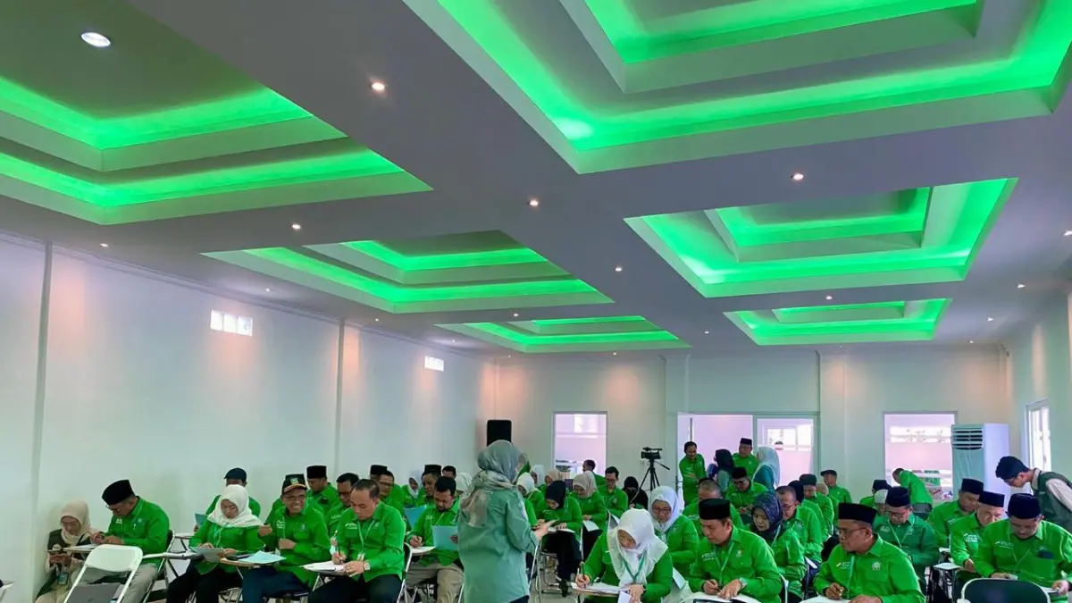 SELEKSI: Puluhan kader PKB dari berbagai kabupaten/kota di Kalimantan Selatan mengikuti UKK calon ketua DPC di Sekretariat DPW PKB Kalsel, Banjarbaru, Sabtu (18/4/2026).