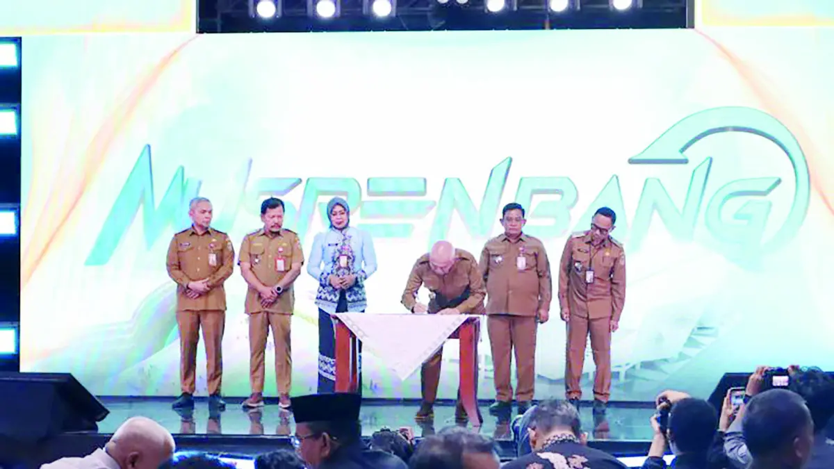 MUSRENBANG: Pemprov Kalsel saat menggelar Musrenbang Tahun 2026 dalam rangka penyusunan Rencana Kerja Pemerintah Daerah (RKPD) Tahun 2027 di Gedung Idham Chalid, Banjarbaru, Selasa (7/4) tadi.
(MC KALSEL)&nbsp;