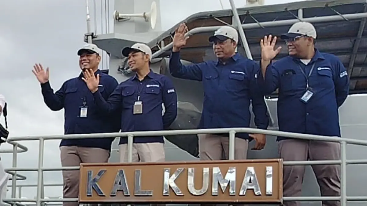 EKSPEDISI: Tim Ekspedisi Rupiah Kalimantan 2026 dilepas jangkar usai seremoni pemberangkatan.