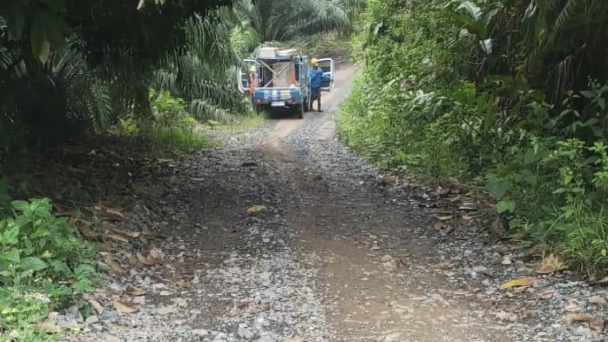 Jalan Batu Ampar ke Batung di Kecamatan Piani akan diperbaiki menggunakan APBD Provinsi Kalsel tahun 2027 nanti. (Kades Harakit)