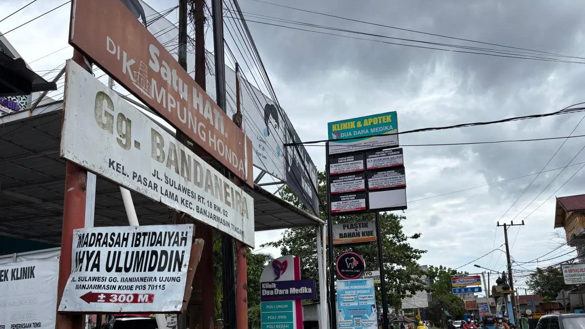 PUNYA SEJARAH: Gang Bandaneira di Jalan Sulawesi, Kelurahan Pasar Lama, Banjarmasin Tengah. (Foto: Zulvan Rahmatan/Radar Banjarmasin).