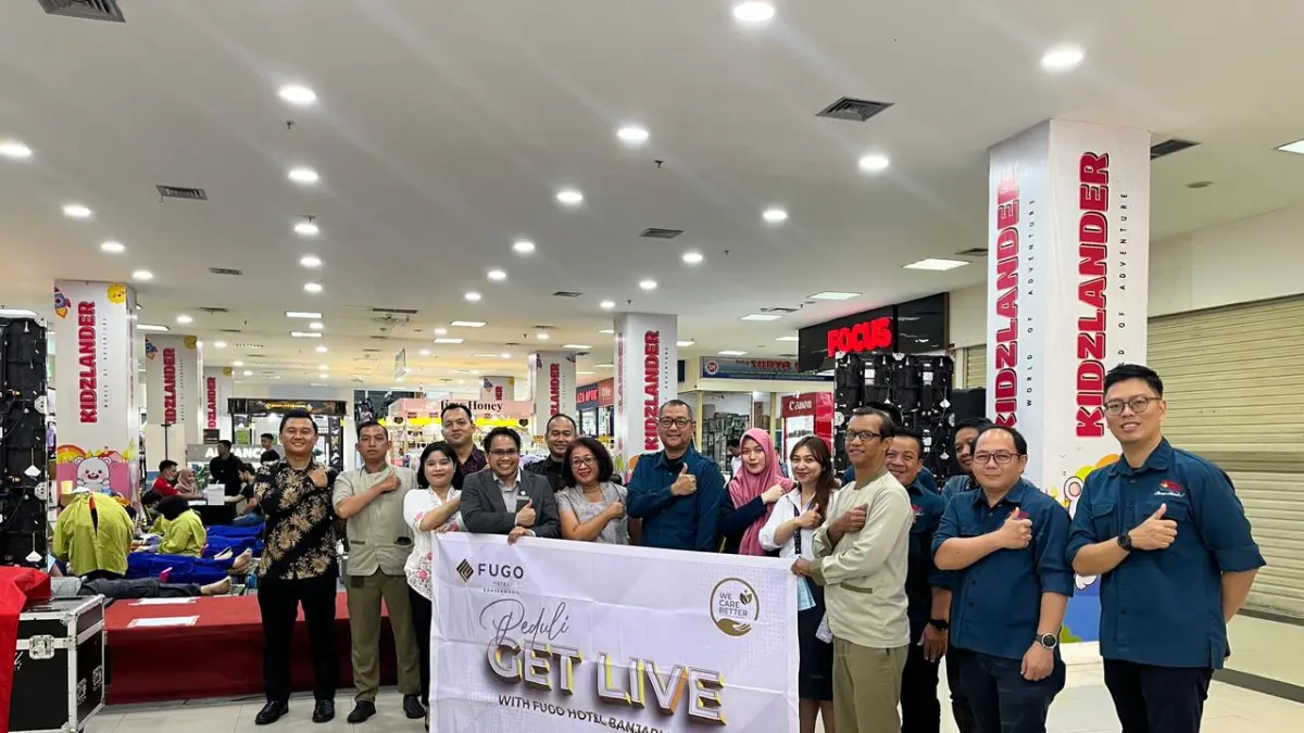 AKSI SOSIAL:Kegiatan donor darah yang digelar FUGO Hotel Banjarmasin bersama Duta Mall Banjarmasin dalam rangka Hari Kartini, Selasa (21/4/2026).(Foto: FUGO Hotel Banjarmasin)&nbsp;