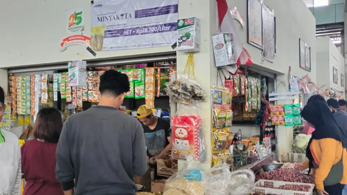 Kondisi perdagangan di banjarbaru (Sheilla/ radar Banjarmasin,)