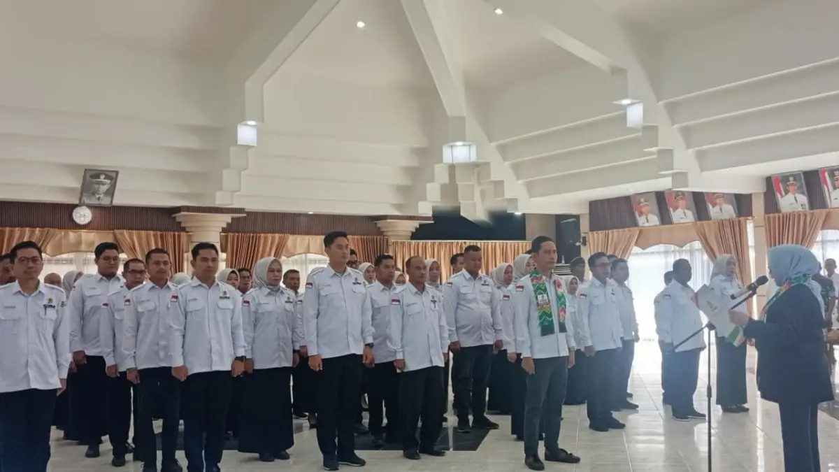 Pengurus KORMI HSS resmi dilantik dan dikukuhkan. (M. Padil Ihsan/Radar Banjarmasin)&nbsp;