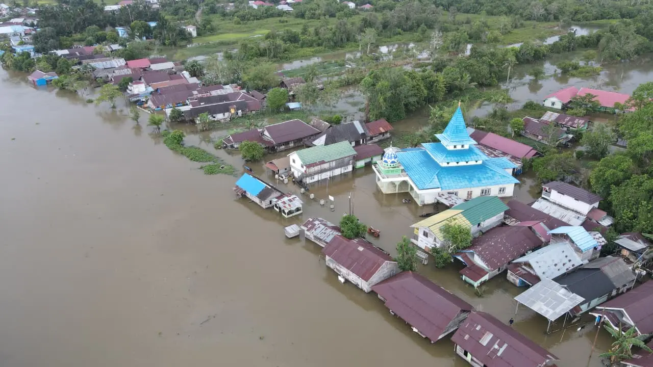 BANJIR KALSEL : Kondisi wilayah Kabupaten Banjar yang jadi langganan banjir setiap tahunnya akibat krisis ekologis (DOK RADAR BANJARMASIN)