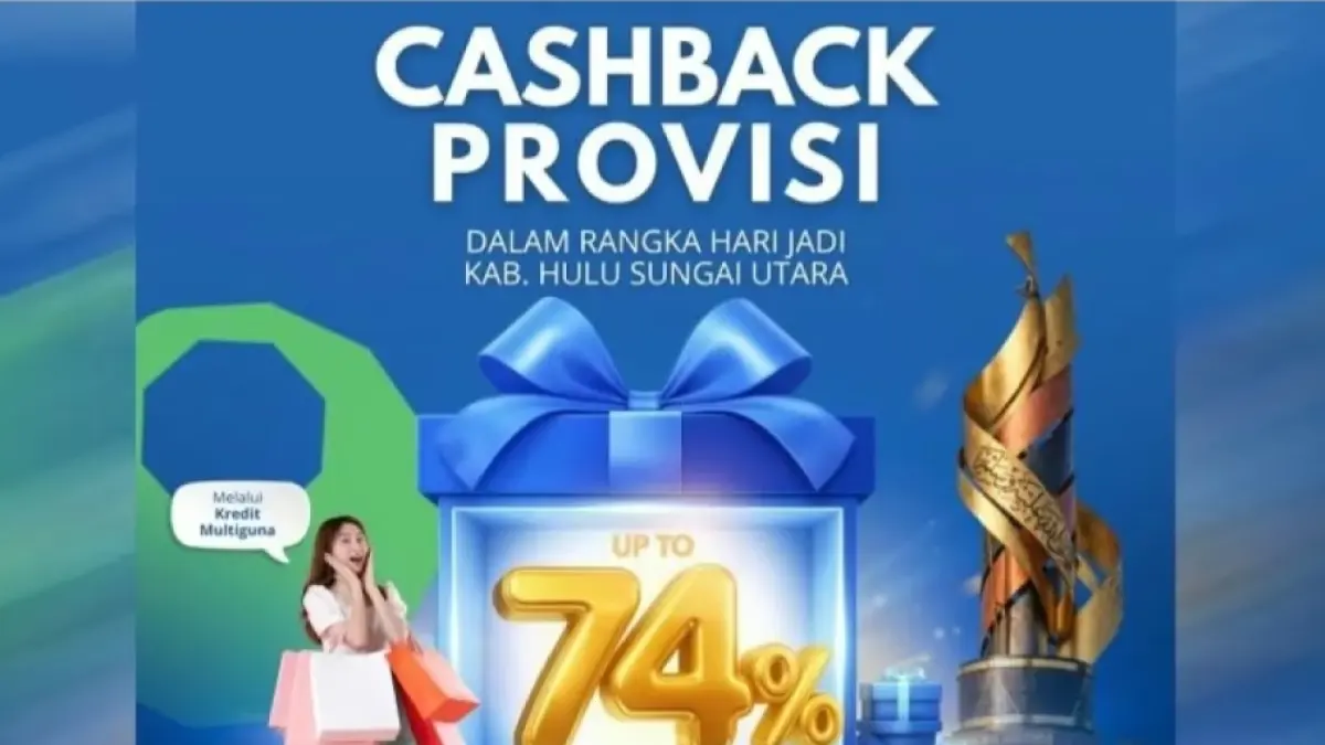 PROMO:Bank Kalsel berikan promo di Harjad HSU ke 74.(Foto: Bank Kalsel)&nbsp;