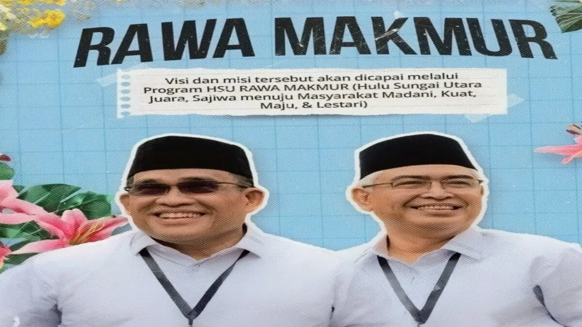 TARGET: Bupati dan Wakil Bupati HSU, H Sahrujani dan Hero Setiawan memiliki visi dan misi sesuai HSU Rawa Makmur.(Foto:Desain Sajiwa)
&nbsp;