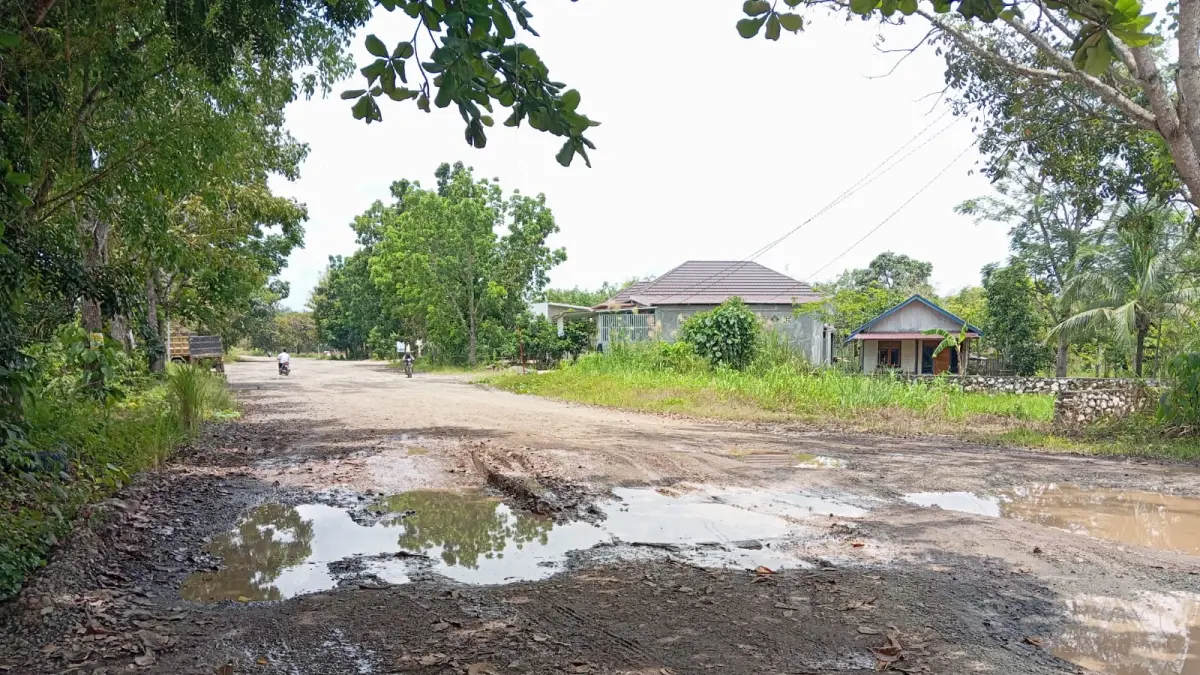 BERPROSES: Perbaikan jalan Datu Aling masih berproses, Pemerintah Kabupaten Tapin melalui Dinas PUPR Tapin masih melakukan review administrasi.
Foto Rasidi Fadli&nbsp;