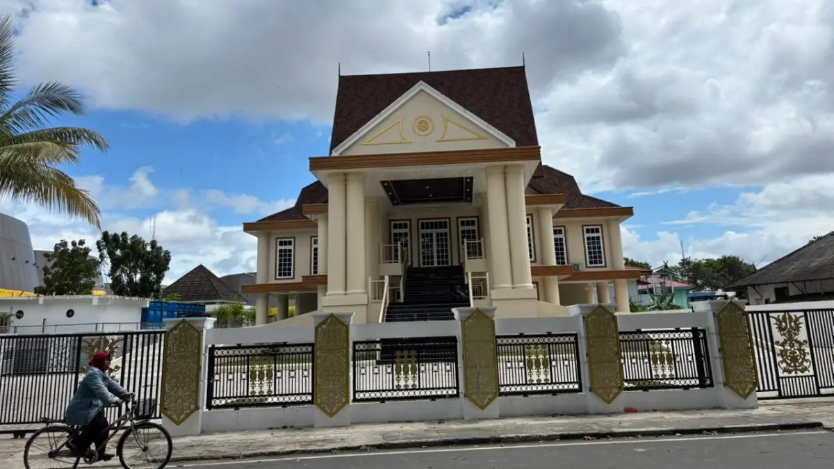 BARU RAMPUNG: Proyek Rumah Dinas Wali Kota Banjarmasin di Jalan Jenderal Sudirman Banjarmasin.