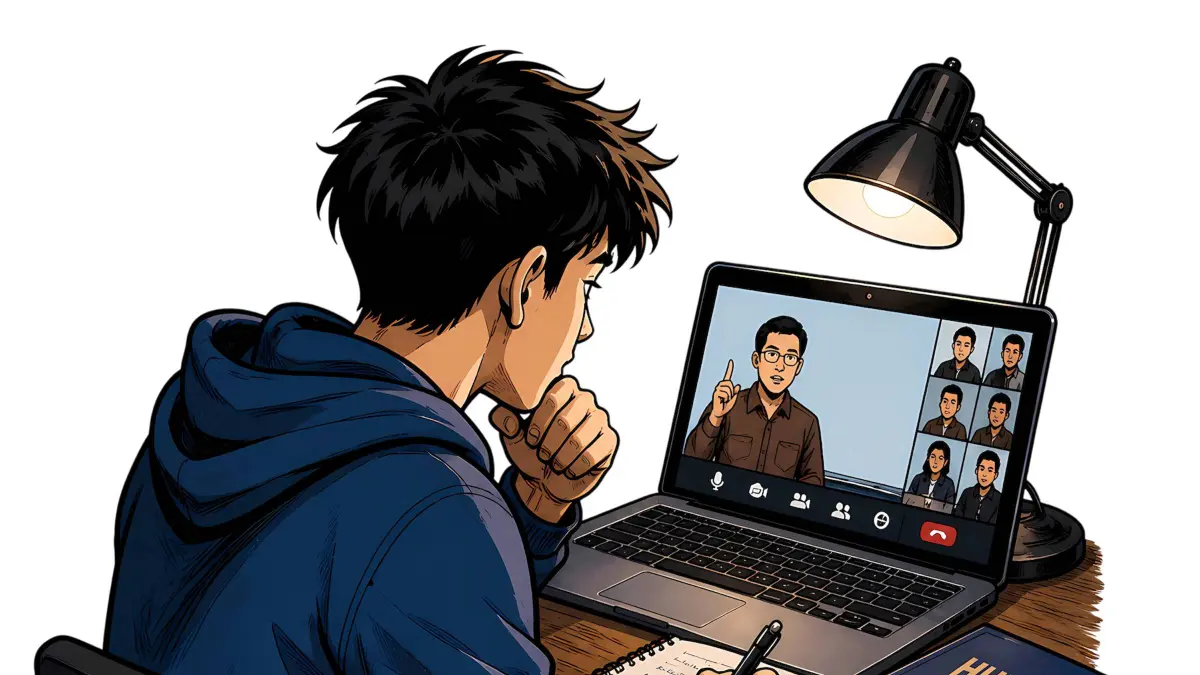 Ilustrasi kuliah online