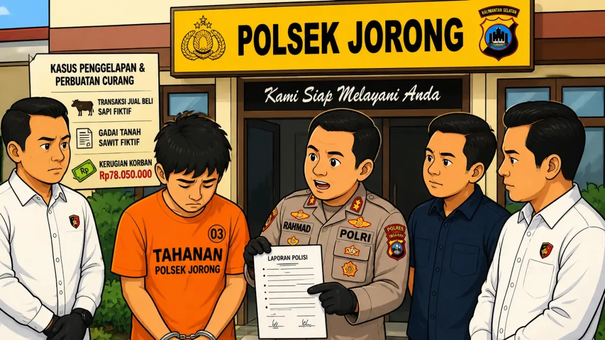 ILUSTRASI : Polsek Jorong melakukan ekspose kasus penggelapan dan perbuatan curang di wilayah Kecamatan Jorong. 