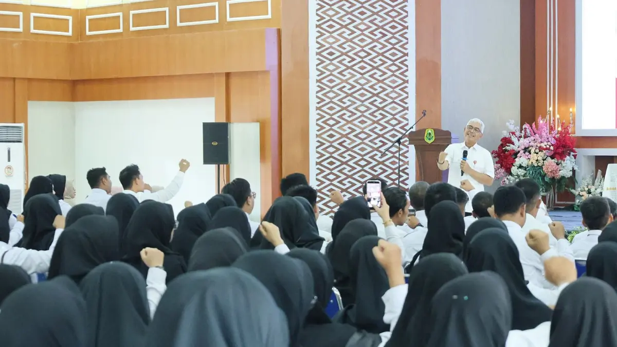 TAMPIL:Wakil Bupati Kabupaten HSU, Hero Setiawan membuka kegiatan orientasi PPPK Tahun 2026 di Gedung H Abdul Wahid HK, Amuntai, Rabu (6/5/2026).(Foto:Pemkab HSU)&nbsp;