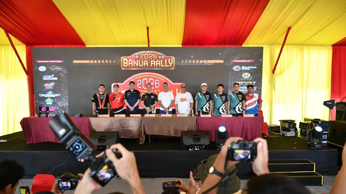 RELI: Ajang seri pembuka Kejurnas Rally Indonesia 2026 diikuti 45 pereli dari berbagai penjuru Indonesia dan dinilai layak untuk ditingkatkan menjadi ajang reli bertaraf internasional APRC. (M Idris Jian Sidik)