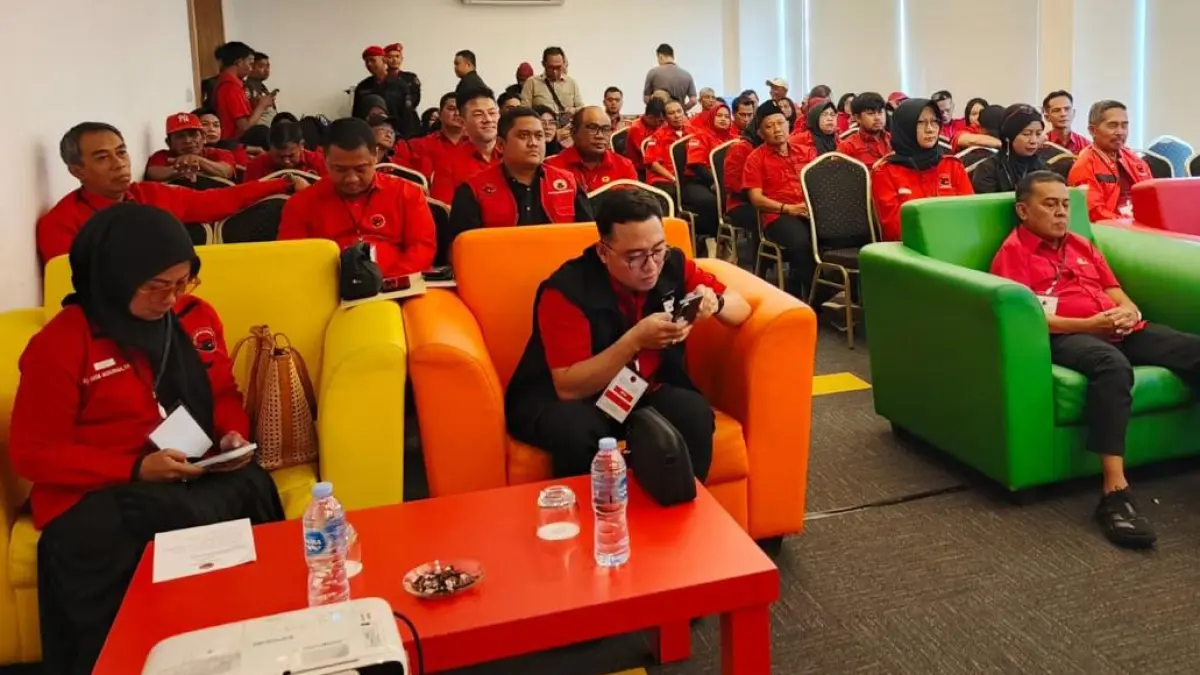 KUMPUL: DPC PDI Perjuangan Kota Banjarmasin menggelar musyawarah anak cabang (Musancab), Minggu (10/5/2026)