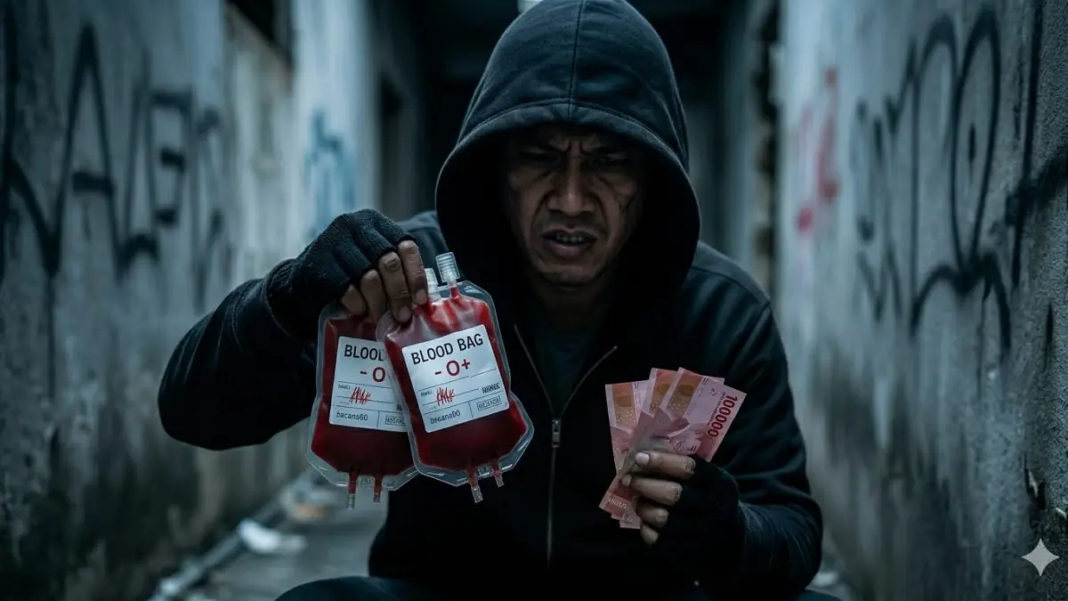 ILUSTRASI: Oknum yang melakukan praktik jual beli darah donor.