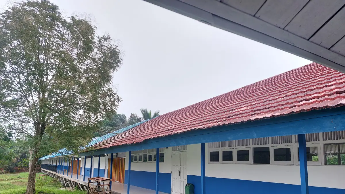 LOKASI: SMPN 17 di Desa Pajukungan, Kecamatan Barabai menjadi lokasi PSDKU ULM. (Foto: Jamaluddin/Radar Banjarmasin)