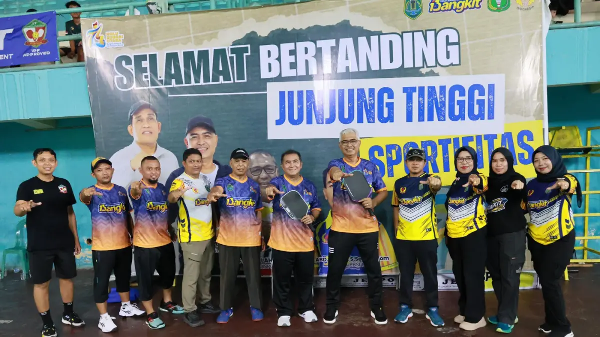 HADIR: Wakil Bupati HSU, Hero Setiawan membuka Turnamen Pickleball se-Kalsel di GOR Badminton Suryanata Karias, Amuntai, Rabu (14/5/2026).(Foto: Pemkab HSU)&nbsp;