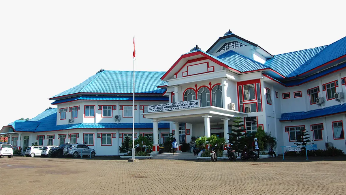 GEDUNG: RSUD H Andi Abdurrahman Noor di Desa Sepunggur, Kecamatan Kusan Tengah, Tanah Bumbu.