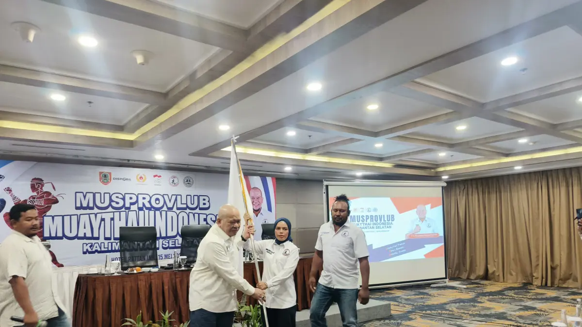 RESMI: Muaythai Kalimantan Selatan kini berada di bawah kepemimpinan baru. Ferina resmi dinobatkan sebagai Ketua Muaythai Indonesia (MI) Kalsel periode baru melalui Musyawarah Provinsi Luar Biasa (Musprovlub), Jumat (15/5/2026).&nbsp;