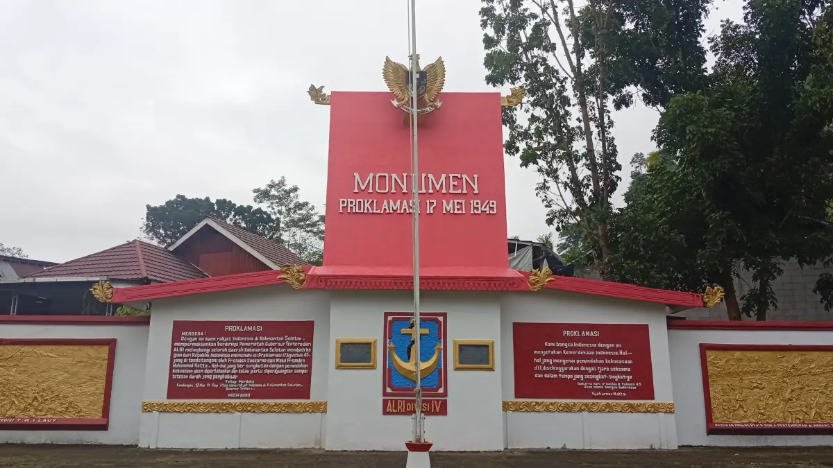 Monumen Proklamasi 17 Mei 1949 di Mandapai. (Foto: M. Padil Ihsan/Radar Banjarmasin)&nbsp;