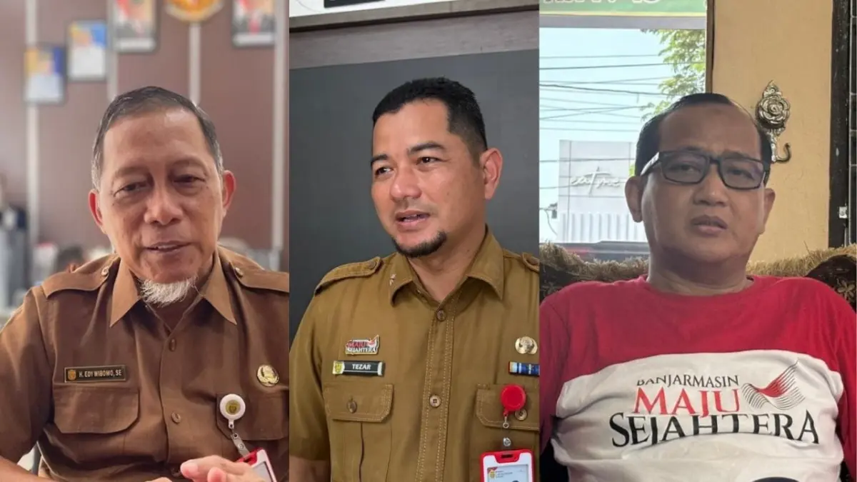 CALON SEKDAKO: Dari kiri Edy Wibowo, Ichrom Muftezar dan Machli Riyadi.(Dok. Radar Banjarmasin)